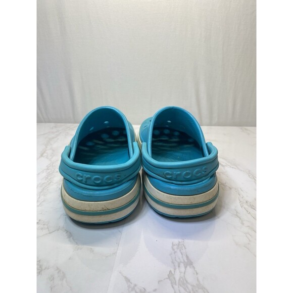 Crocs Men's Women's Bayaband Clog Slip On Size M5 W7 Digital Aqua White - Picture 3 of 7